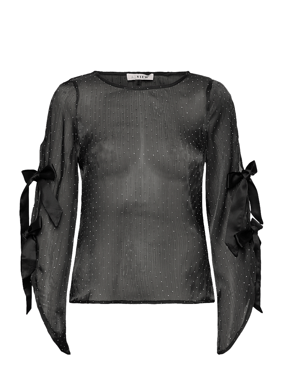 A-View - Alisa blouse - langärmelige blusen - 999 black - 1