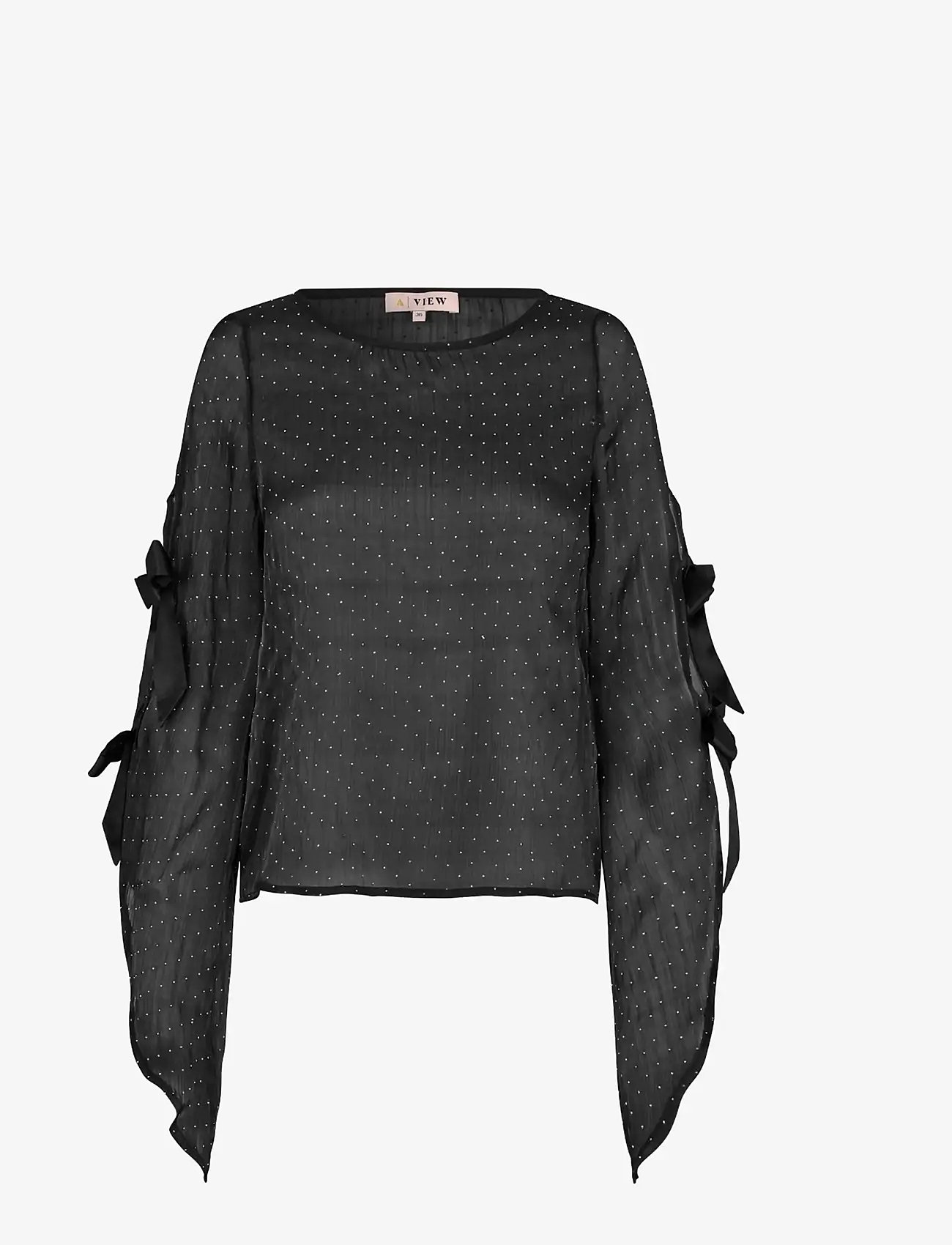 A-View - Alisa blouse - langærmede bluser - 999 black - 1