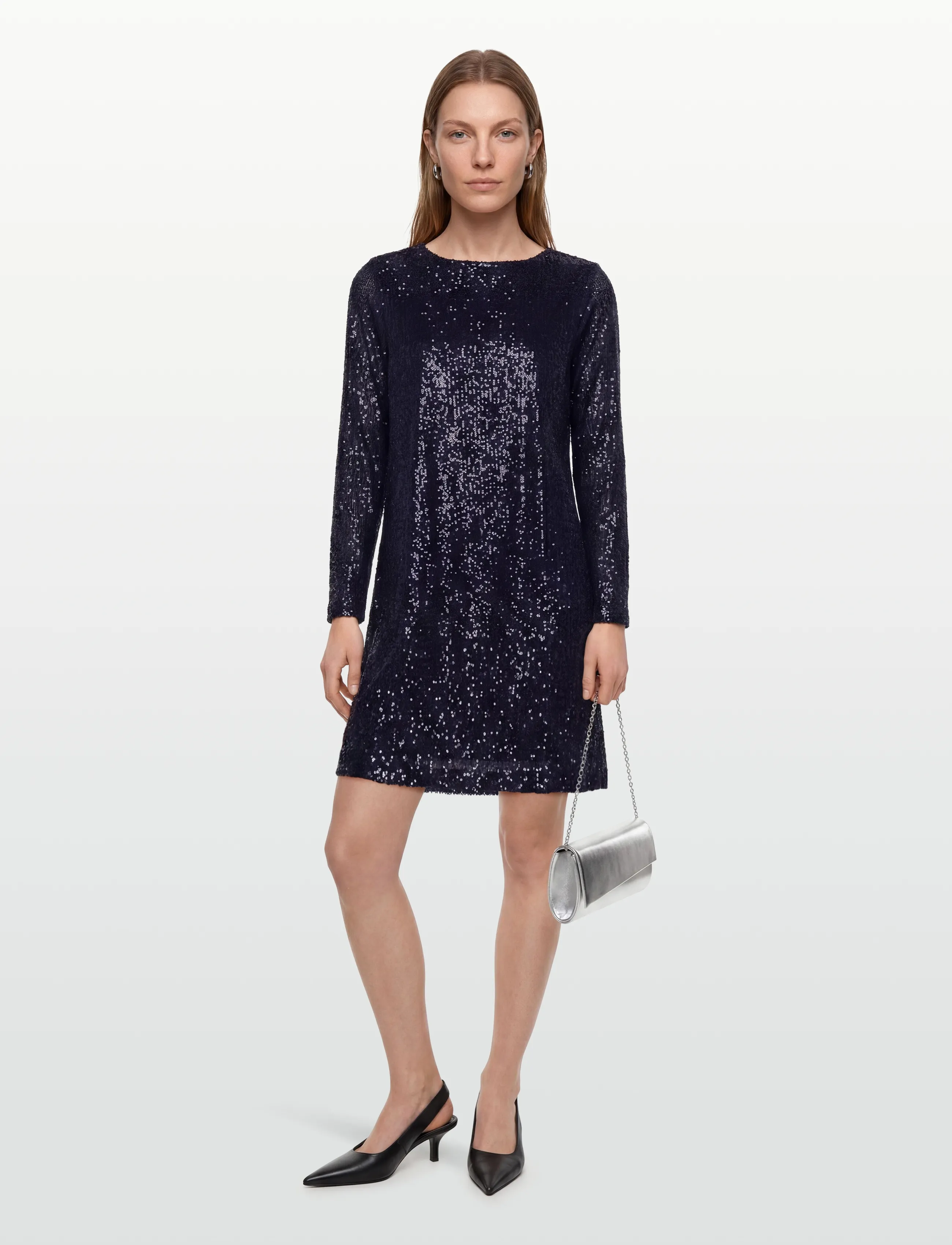 A-View Alexi New Dress, Kvinder, Pailletkjole, Navy, Str: 38