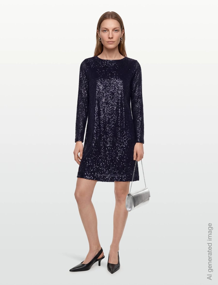 A-View - Alexi new dress - pailletkjoler - navy - 0