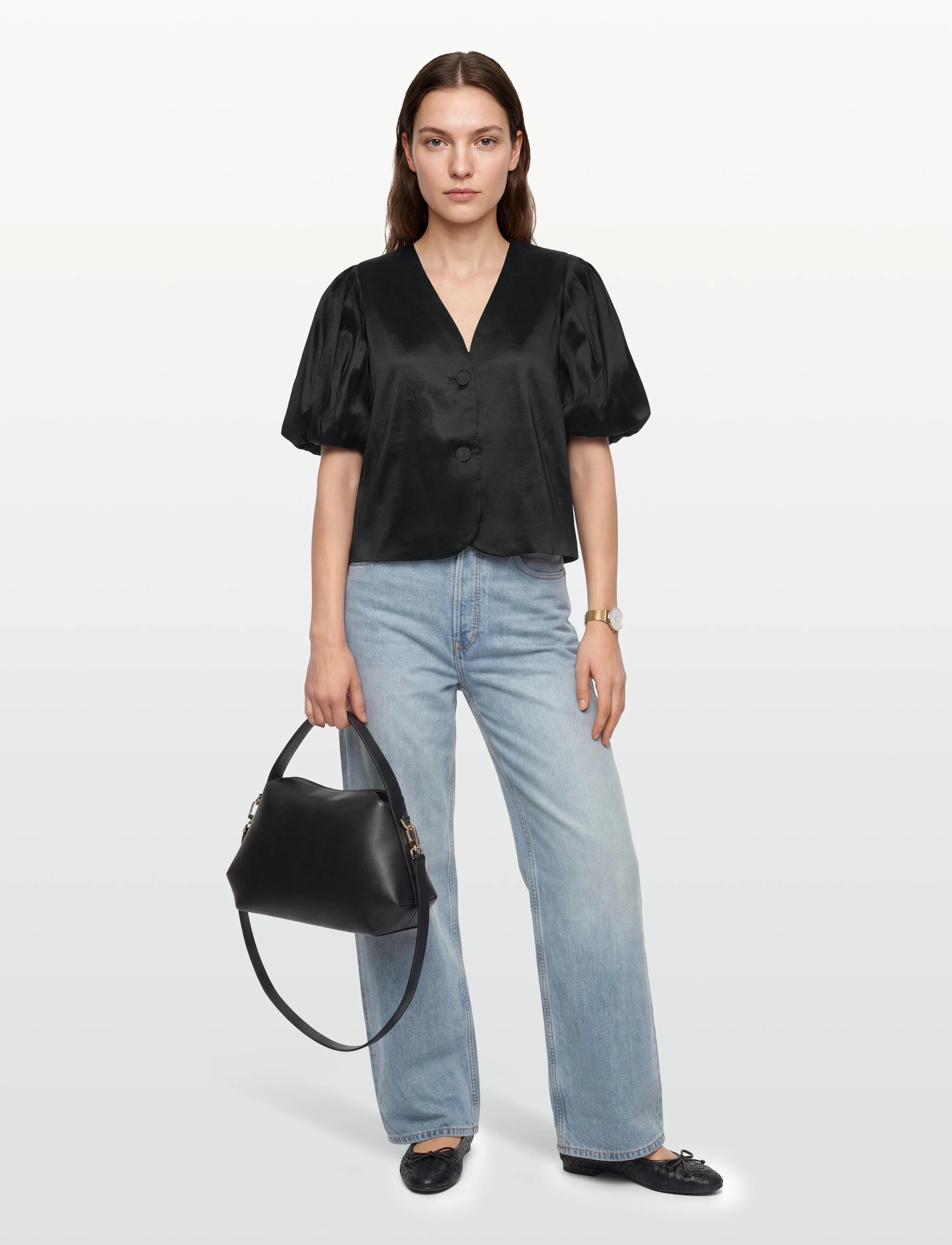 A-View Christa Jacket, 40, Black, Bluser > Kortærmede, Dame