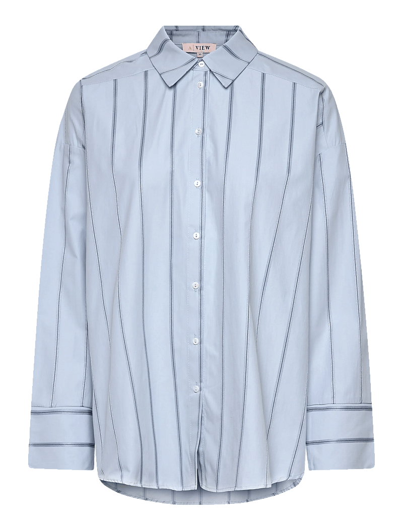 A-View - Magnolia stripe shirt - langärmlige hemden - 282 light blue - 0