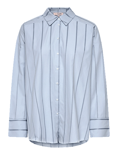 A-View Magnolia stripe shirt - Langärmlige Hemden - 282 LIGHT BLUE / blue