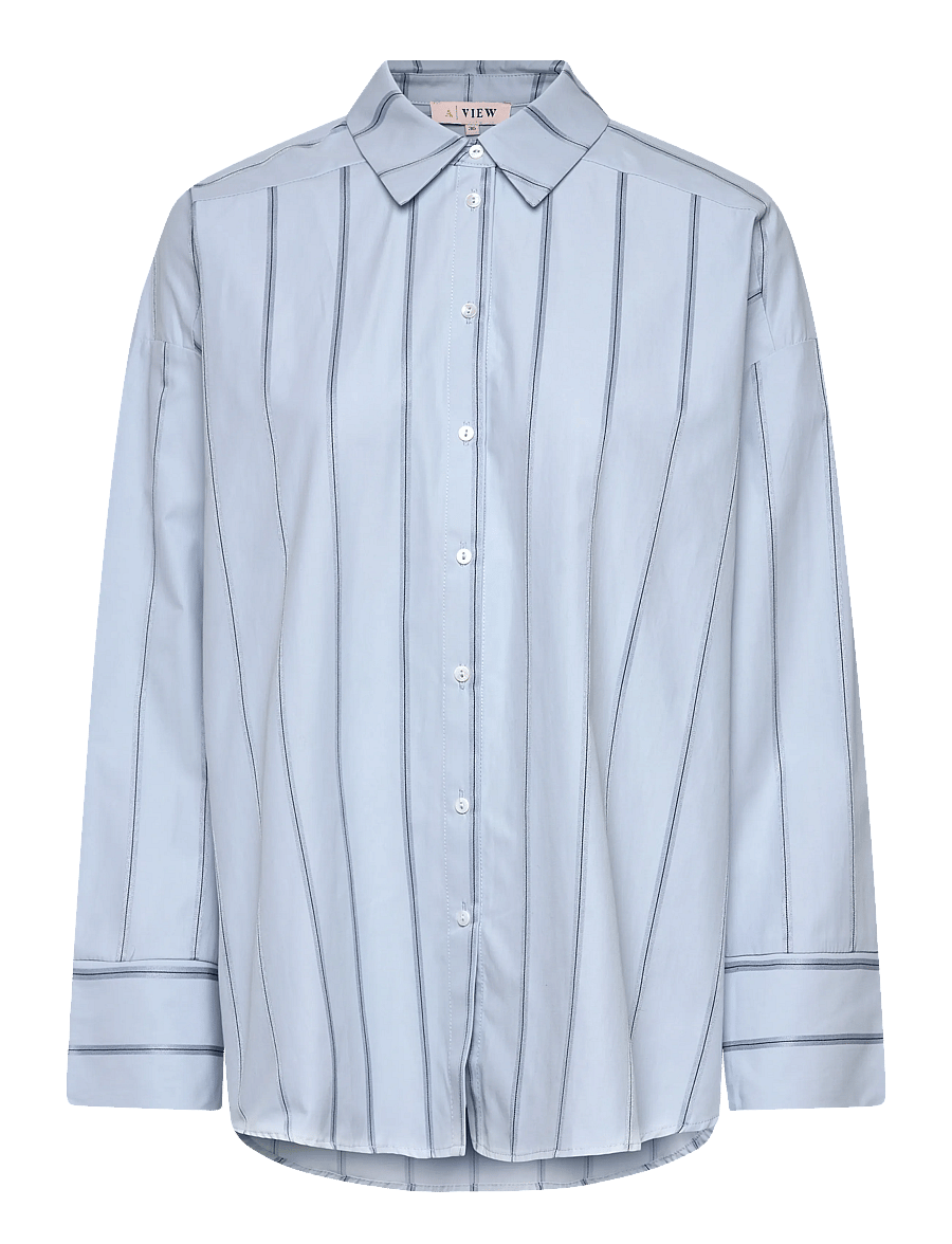 A-View - Magnolia stripe shirt - langærmede skjorter - 282 light blue - 1
