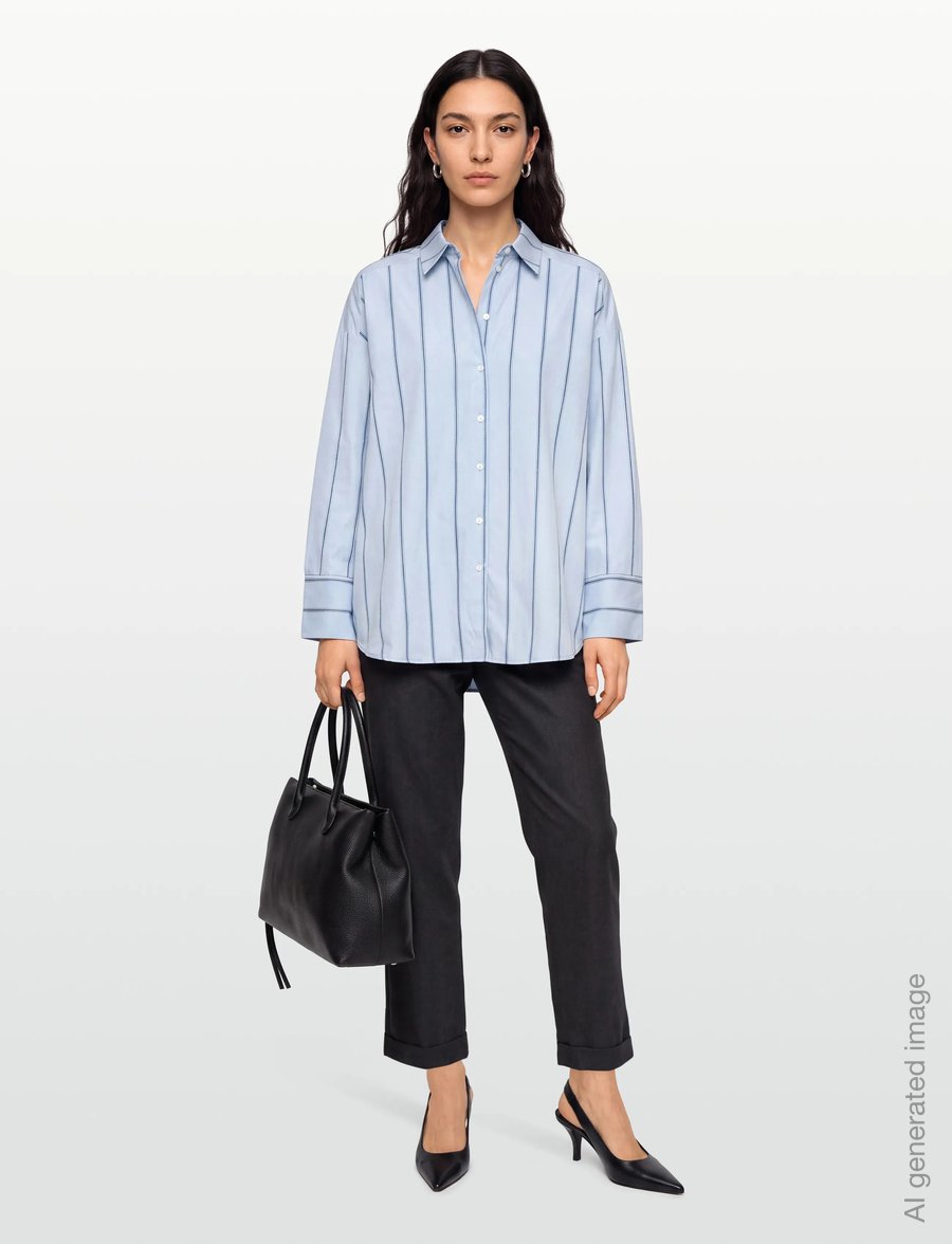 A-View - Magnolia stripe shirt - langærmede skjorter - 282 light blue - 0