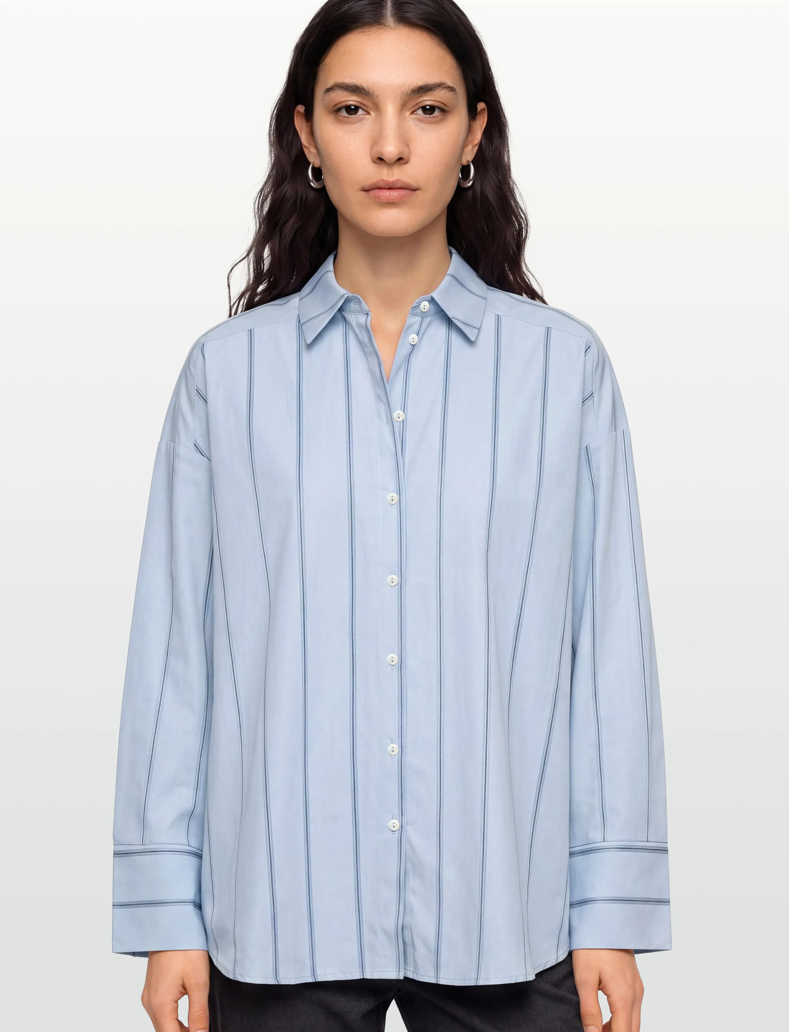 A-View - Magnolia stripe shirt - langærmede skjorter - 282 light blue - 3