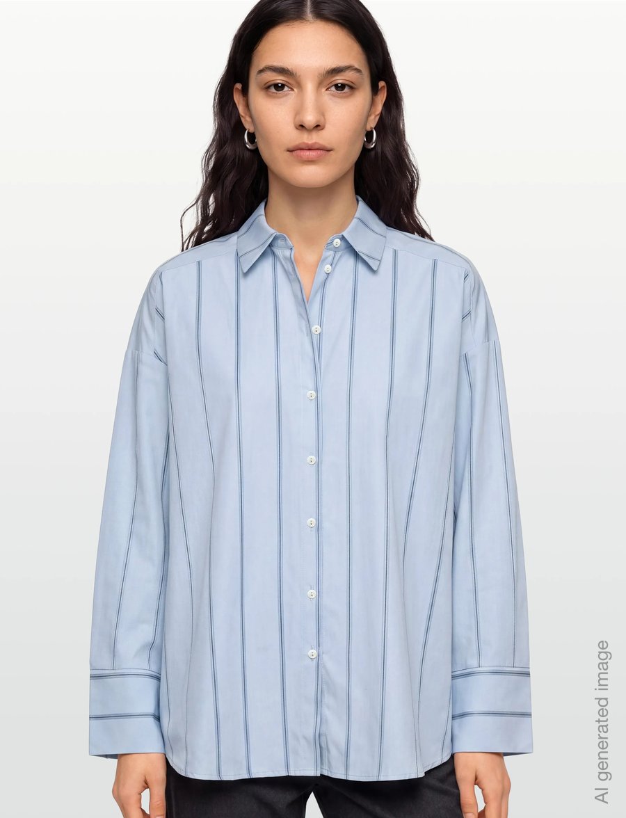 A-View - Magnolia stripe shirt - langærmede skjorter - 282 light blue - 3