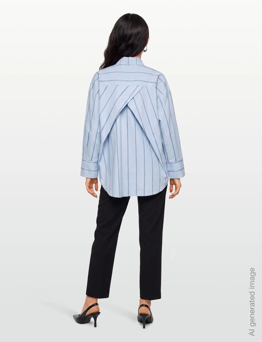 A-View - Magnolia stripe shirt - langærmede skjorter - 282 light blue - 4