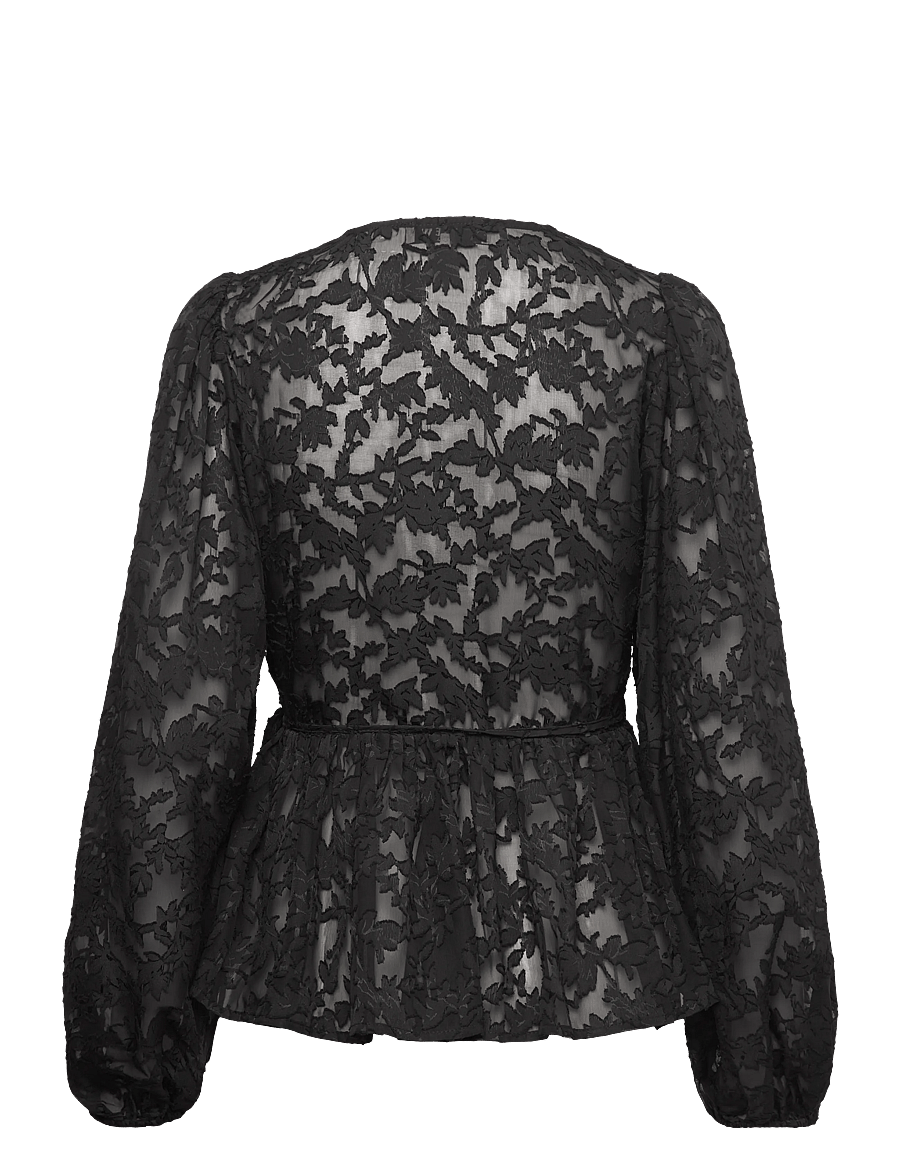 A-View - Feani blouse - long sleeved blouses - 999 black - 2