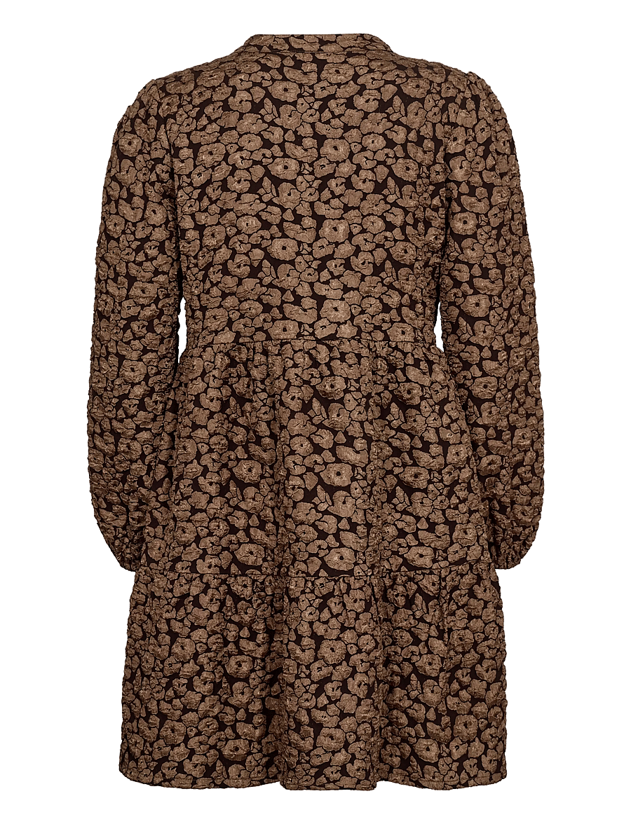 A-View - Ida Dress - pidulikud kleidid - dark brown - 1