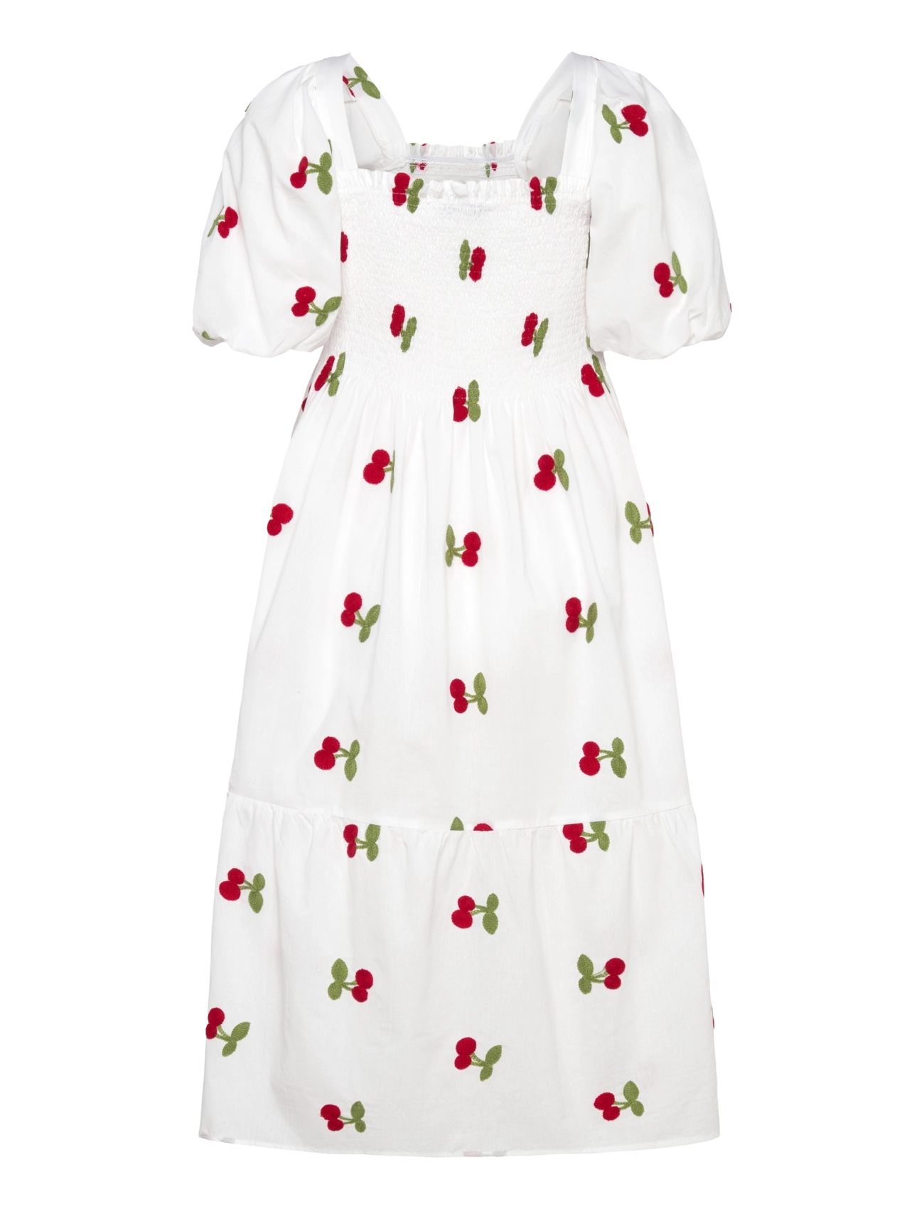 A-View - Cheri fruit dress - white/red - 1