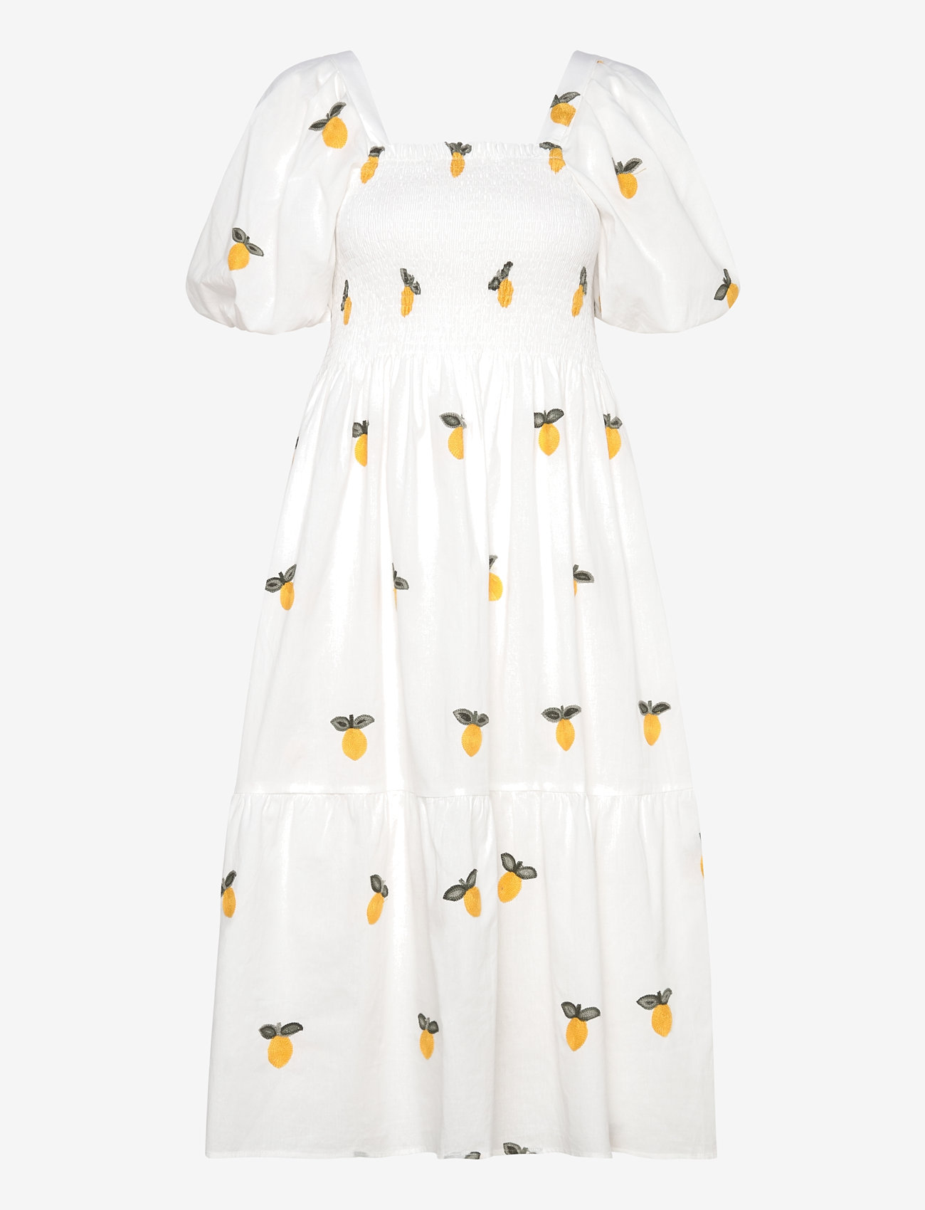 A-View - Cheri fruit dress - midikleidid - white/yellow - 0