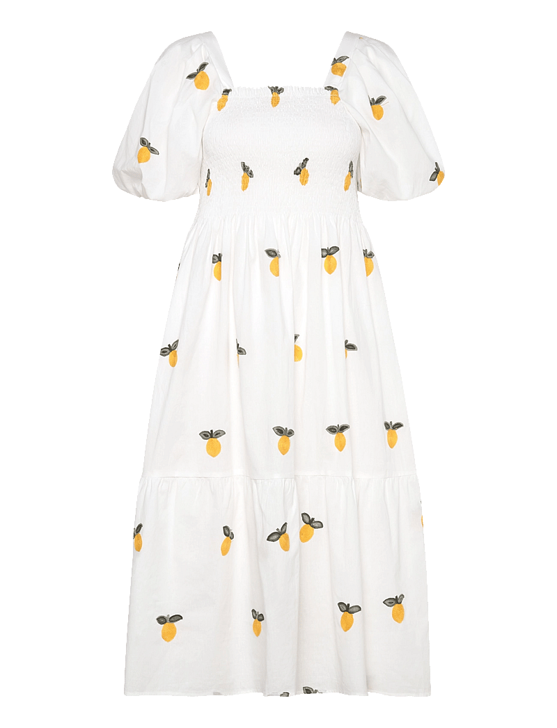 A-View - Cheri fruit dress - konfirmationstøj - white/yellow - 0