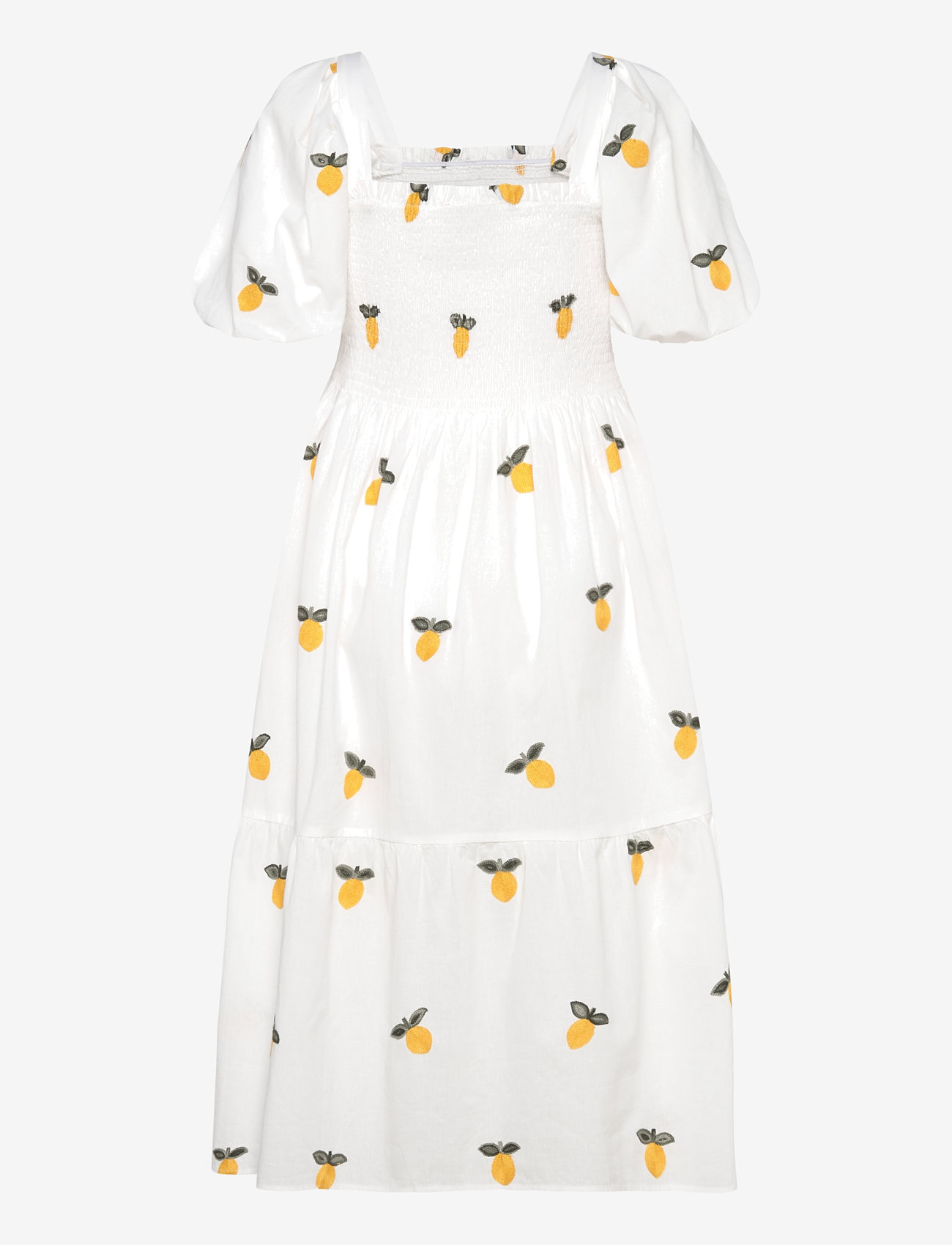 A-View - Cheri fruit dress - midikleidid - white/yellow - 1