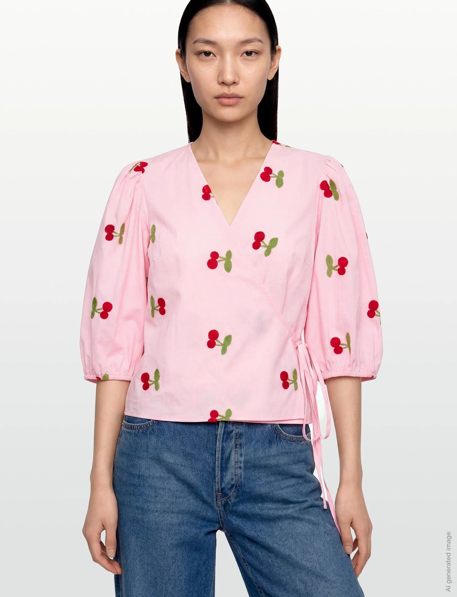 A-View - Rebekka fruit blouse - langærmede bluser - rose/red - 3