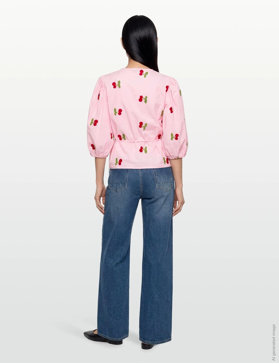 A-View - Rebekka fruit blouse - langærmede bluser - rose/red - 4