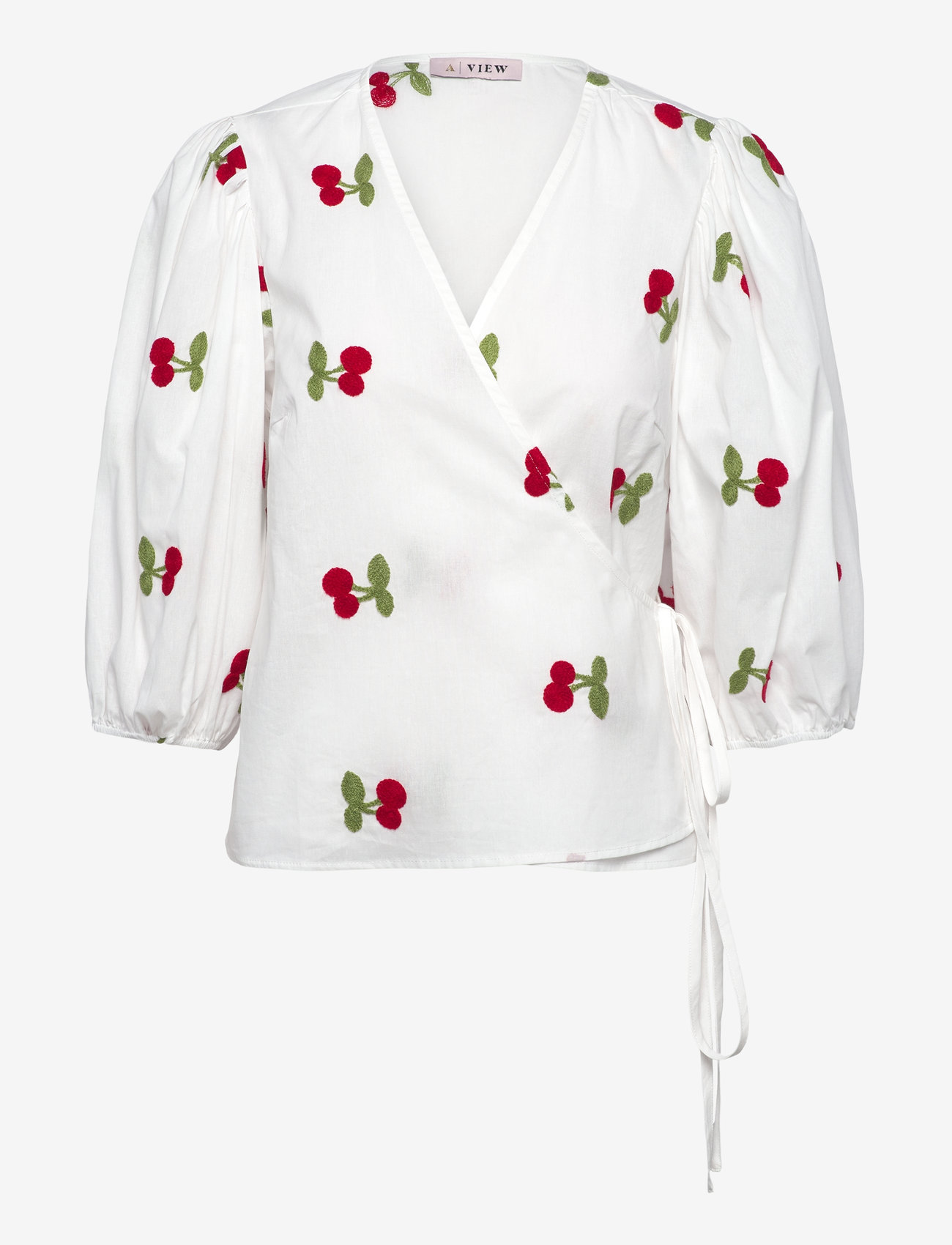 A-View - Rebekka fruit blouse - blouses met lange mouwen - white/red - 0
