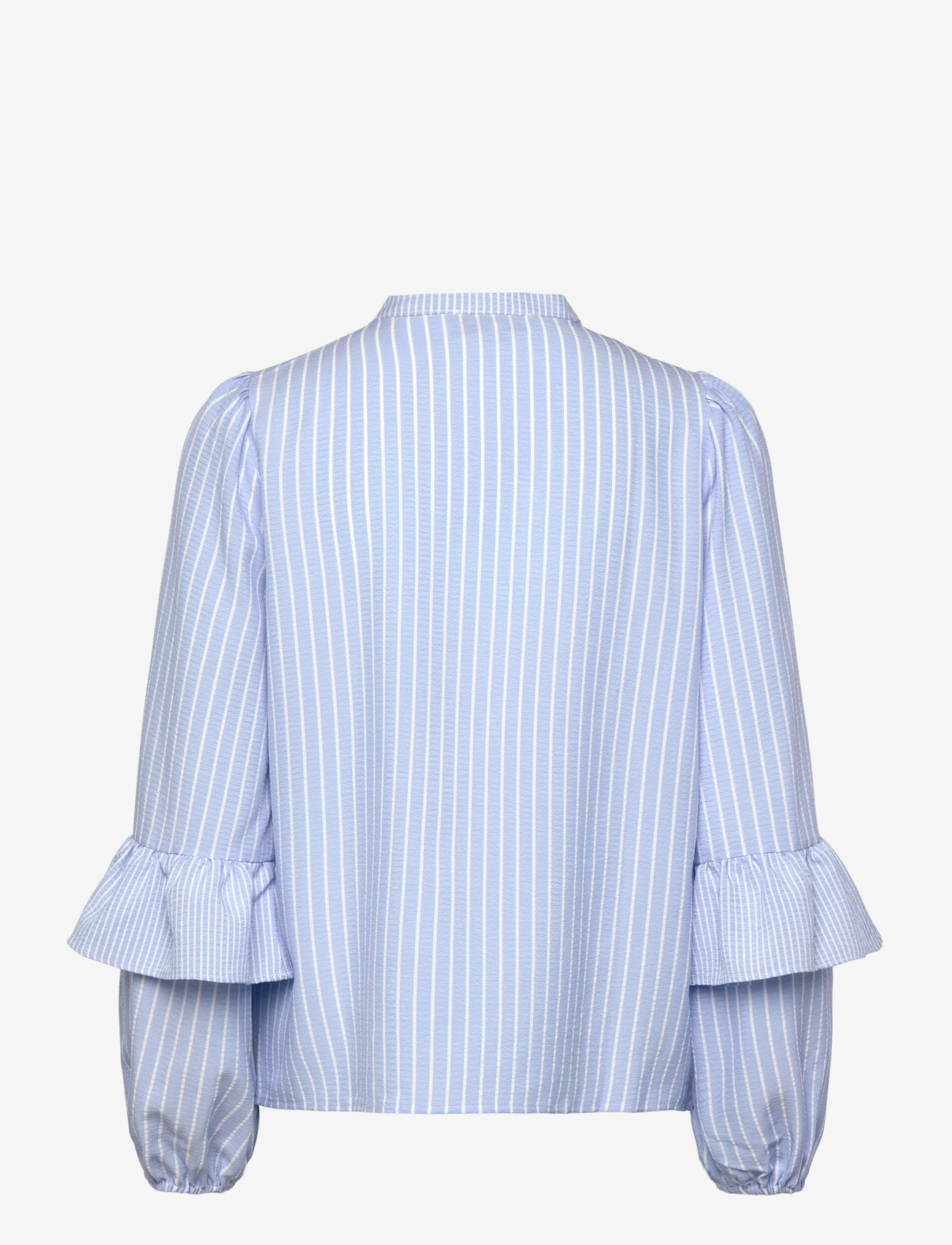 A-View - Karin blouse - langærmede bluser - light blue/white stripe - 1