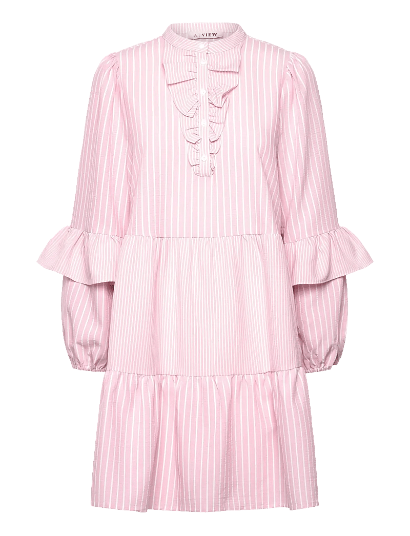 A-View - Karin dress - kurze kleider - rose/white - 0