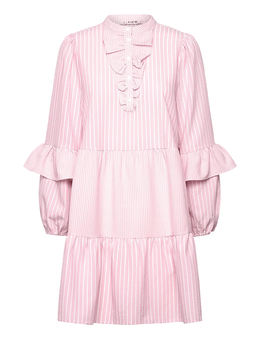 A-View - Karin dress - kurze kleider - rose/white - 0