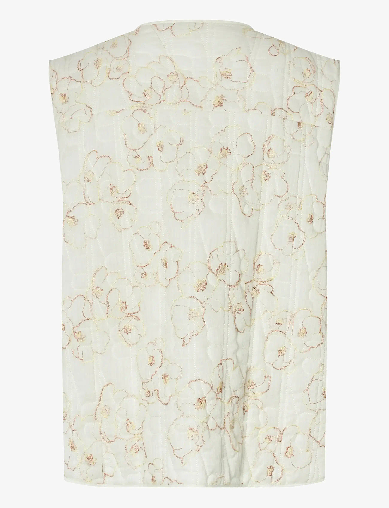 A-View - Kammy embrodery vest - forårsjakker - sand/white - 2