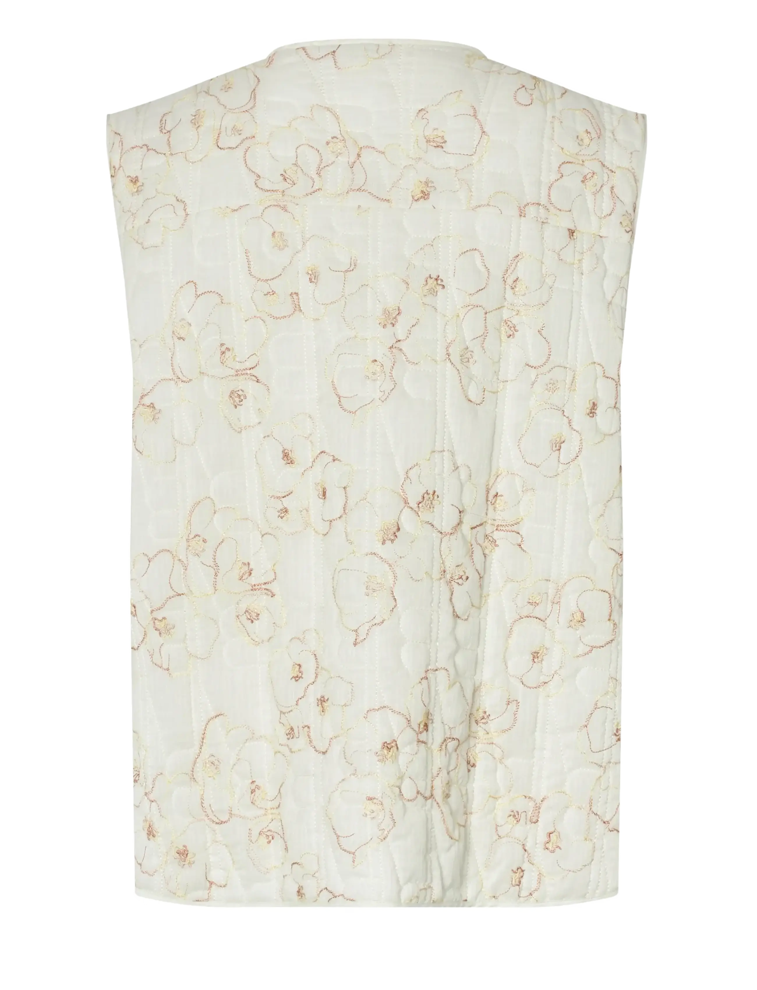 A-View - Kammy embrodery vest - kamizelki ocieplane - sand/white - 2