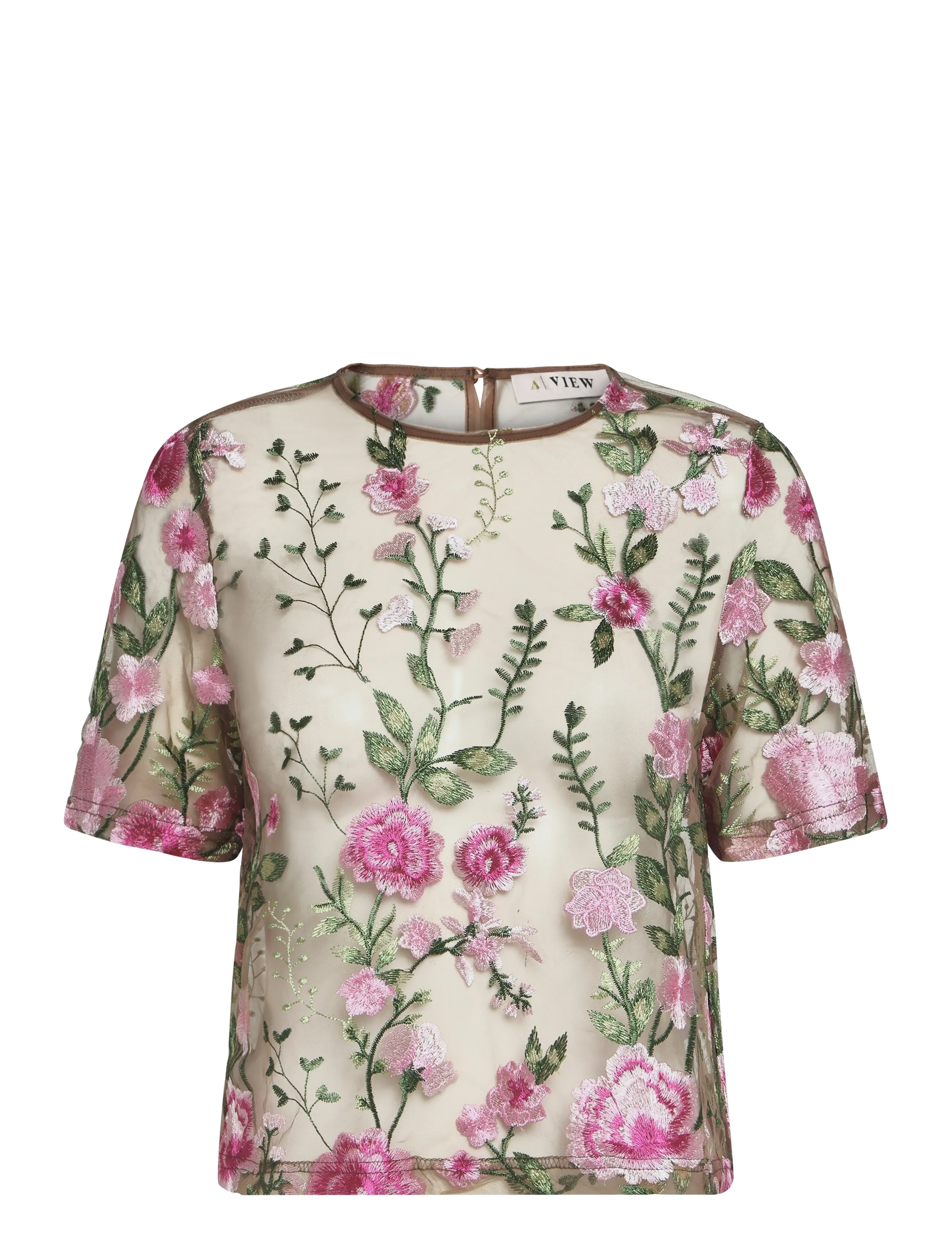 A-View Fuschia blouse - Blusar - ALMOND/ORCHID / cream