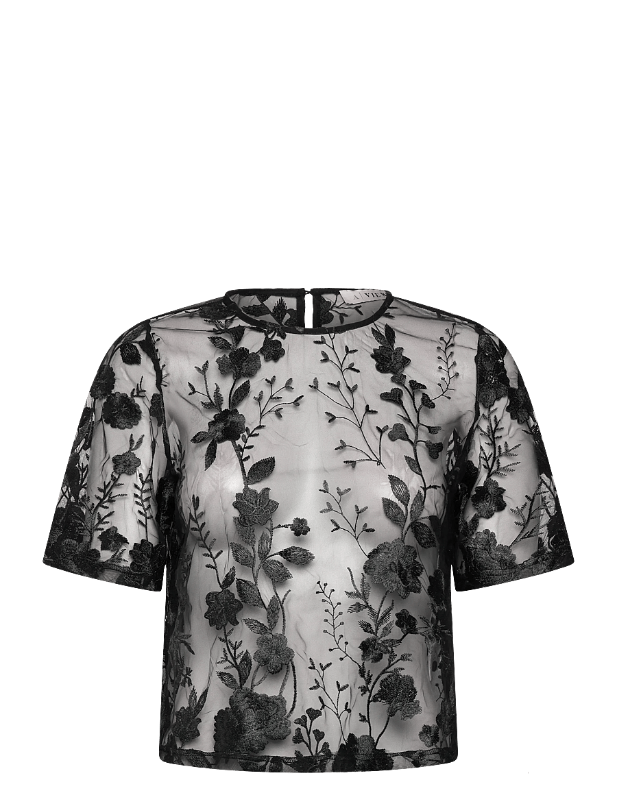 A-View - Fuschia blouse - kurzärmelige blusen - black - 0