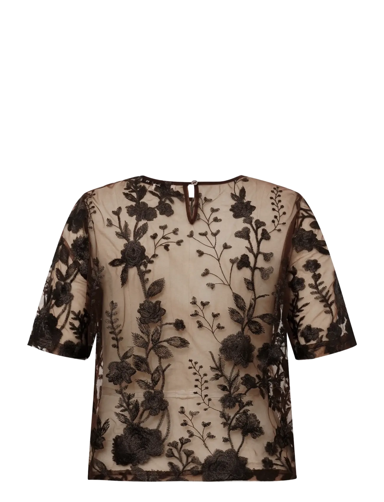 A-View - Fuschia blouse - kurzärmelige blusen - dark brown - 2