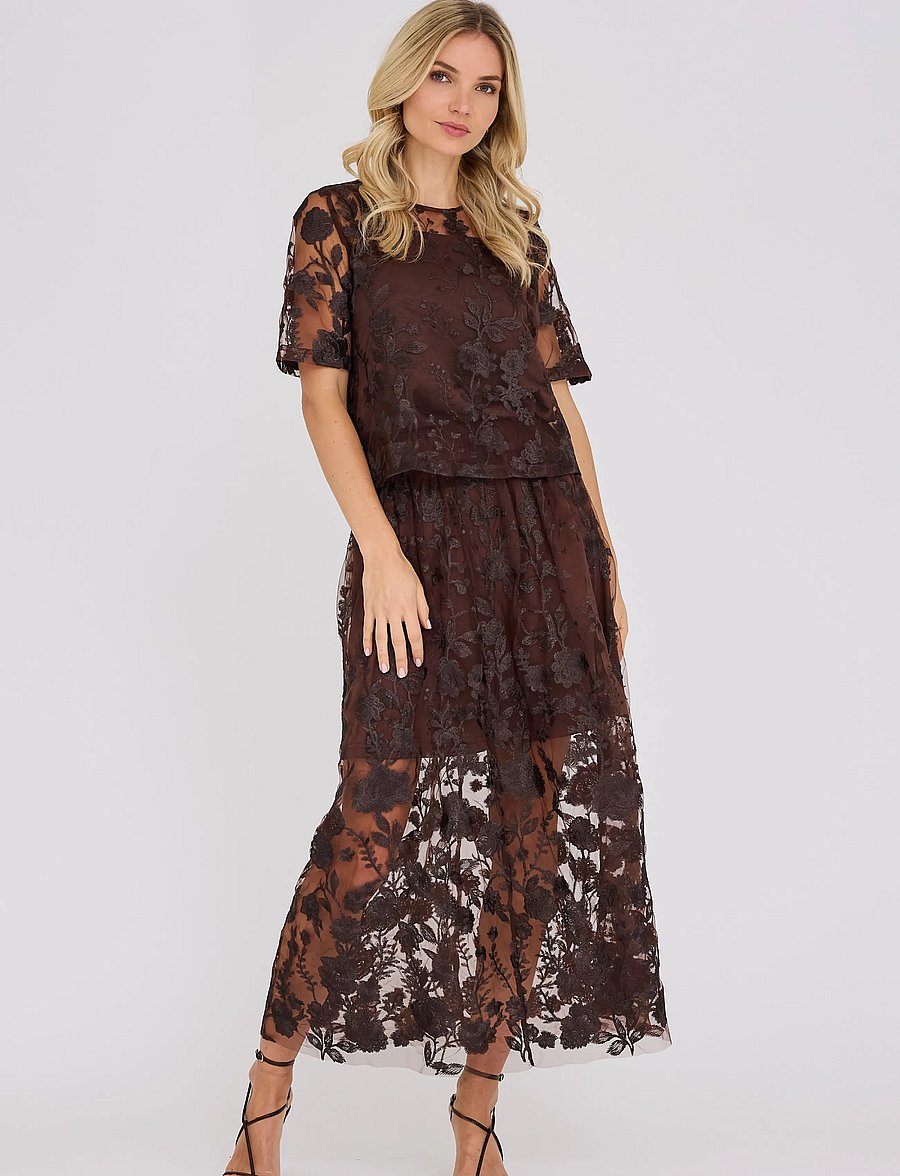 A-View - Fuschia blouse - kortærmede bluser - dark brown - 3