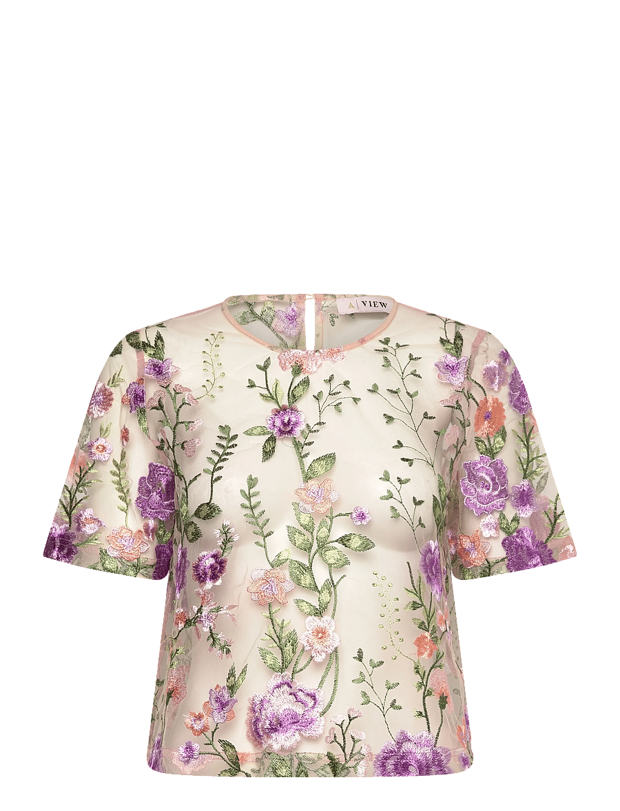 A-View - Fuschia blouse - kurzärmelige blusen - green/purple - 1
