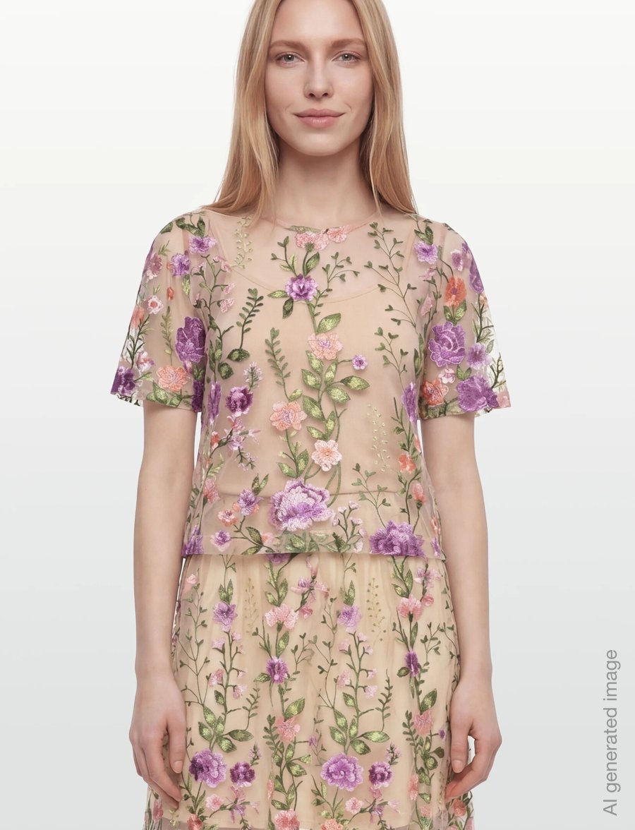 A-View - Fuschia blouse - kurzärmelige blusen - green/purple - 3