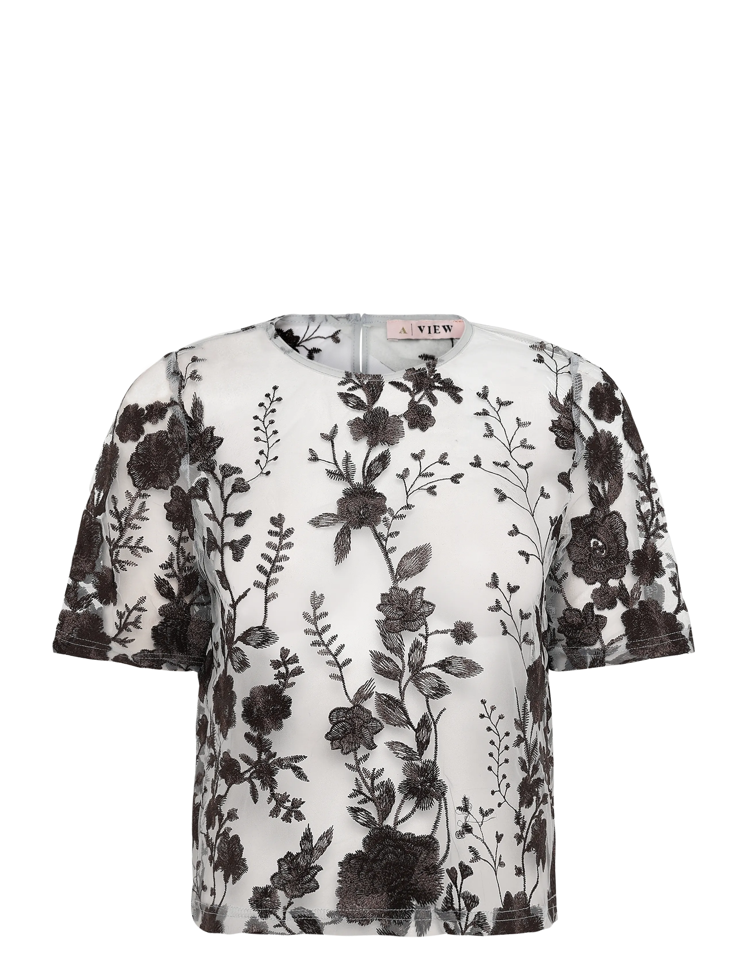 A-View Fuschia blouse - Blusar - LIGHT BLUE/BROWN / white