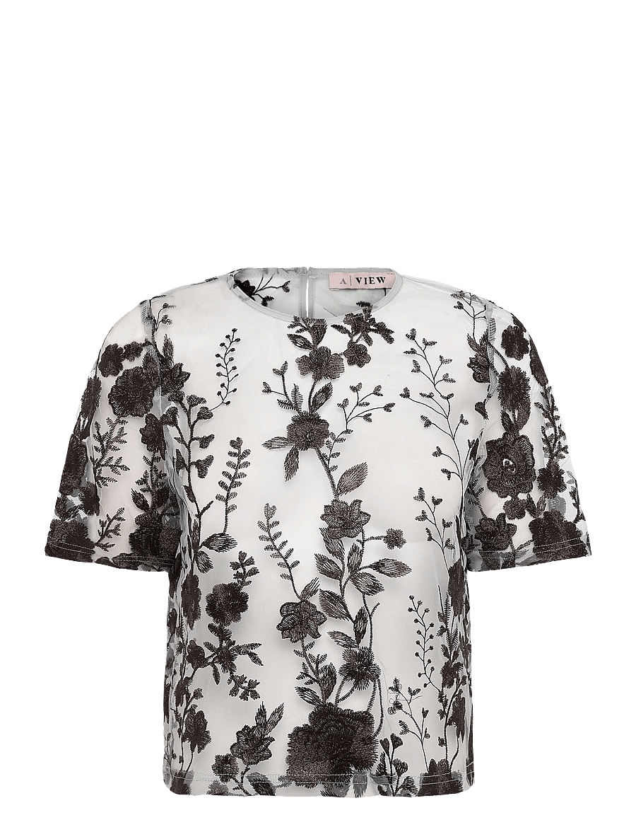 A-View - Fuschia blouse - kurzärmelige blusen - light blue/brown - 0