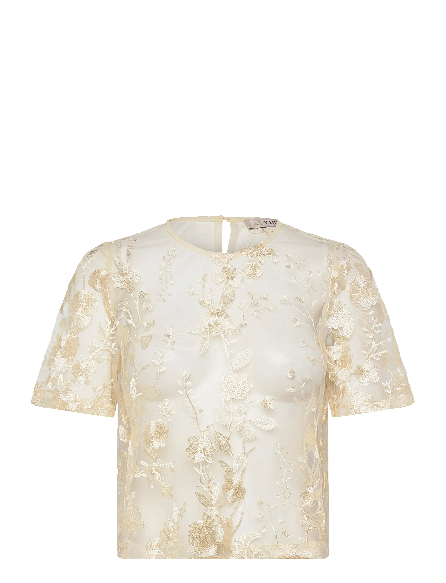 A-View - Fuschia blouse - lühikeste varrukatega pluusid - pale yellow - 1