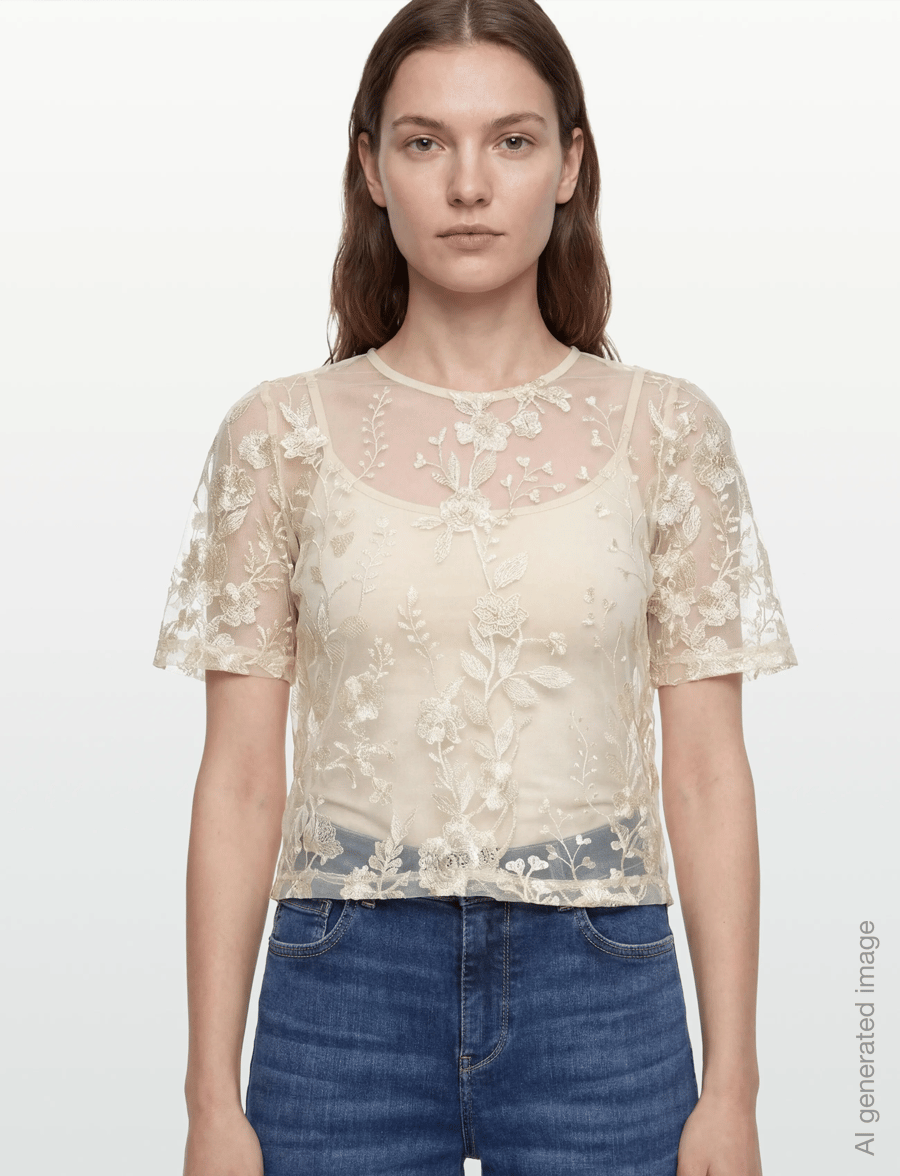A-View - Fuschia blouse - lühikeste varrukatega pluusid - pale yellow - 3