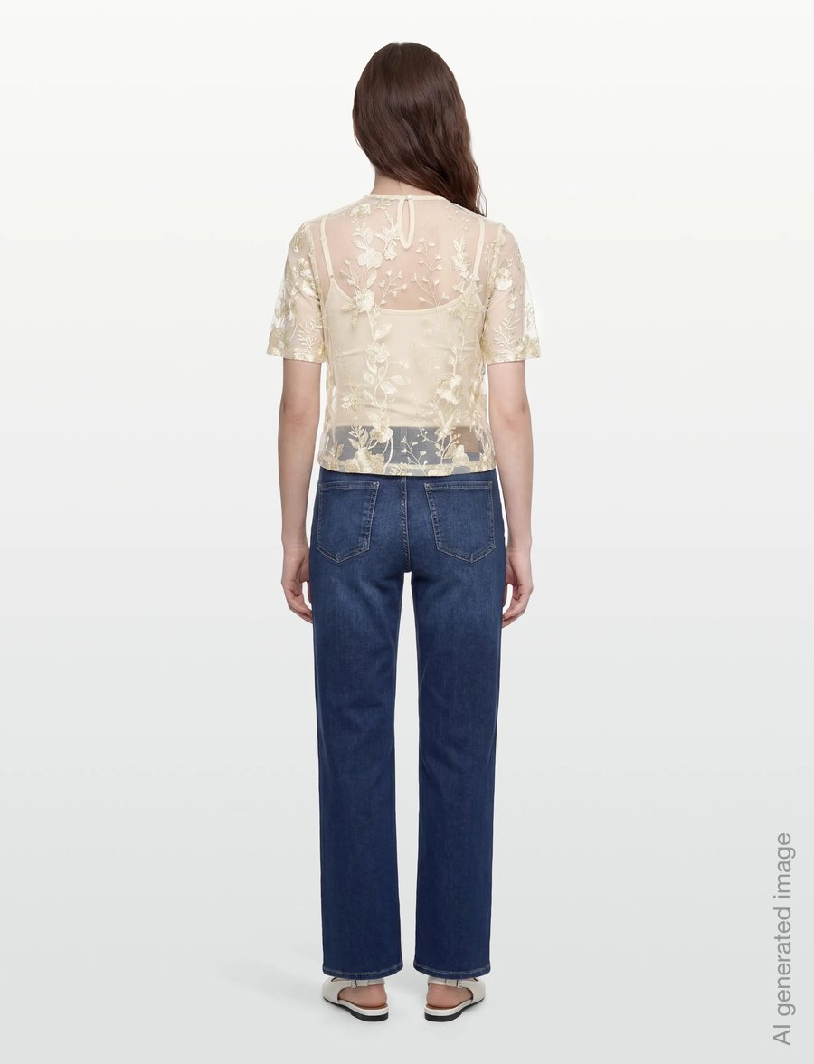 A-View - Fuschia blouse - lühikeste varrukatega pluusid - pale yellow - 4