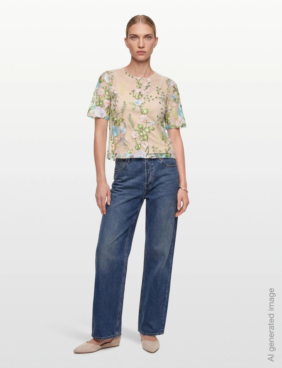 A-View - Fuschia blouse - kurzärmelige blusen - rose/blue - 0