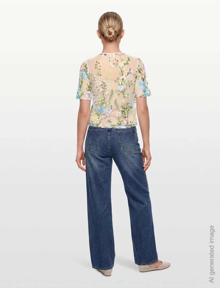 A-View - Fuschia blouse - kurzärmelige blusen - rose/blue - 4