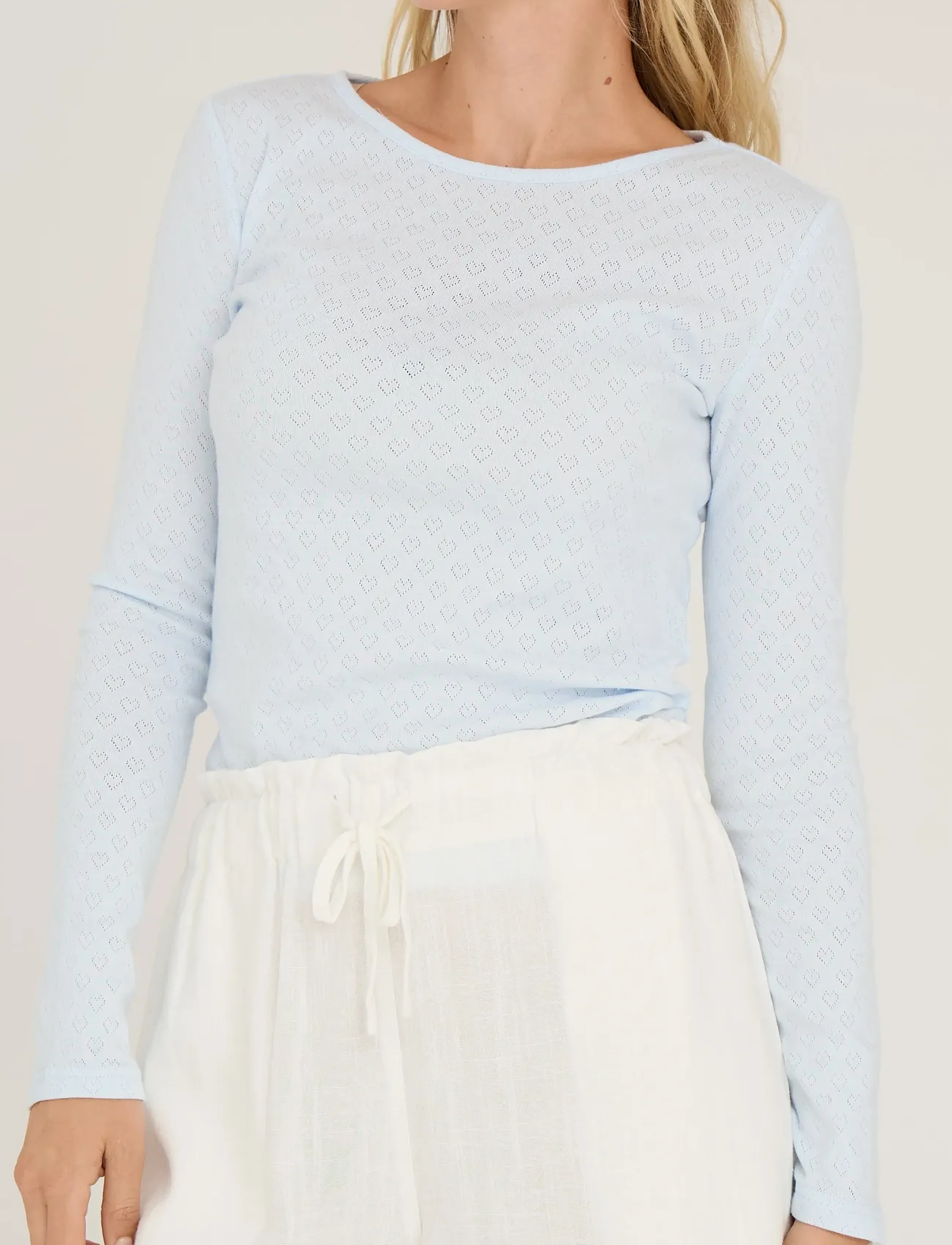 A-View - Melli blouse - long sleeved blouses - light blue - 4
