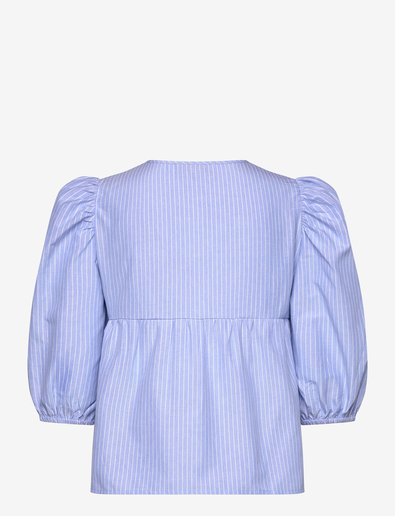 A-View - Betty blouse - kortærmede bluser - light blue/white stripe - 1