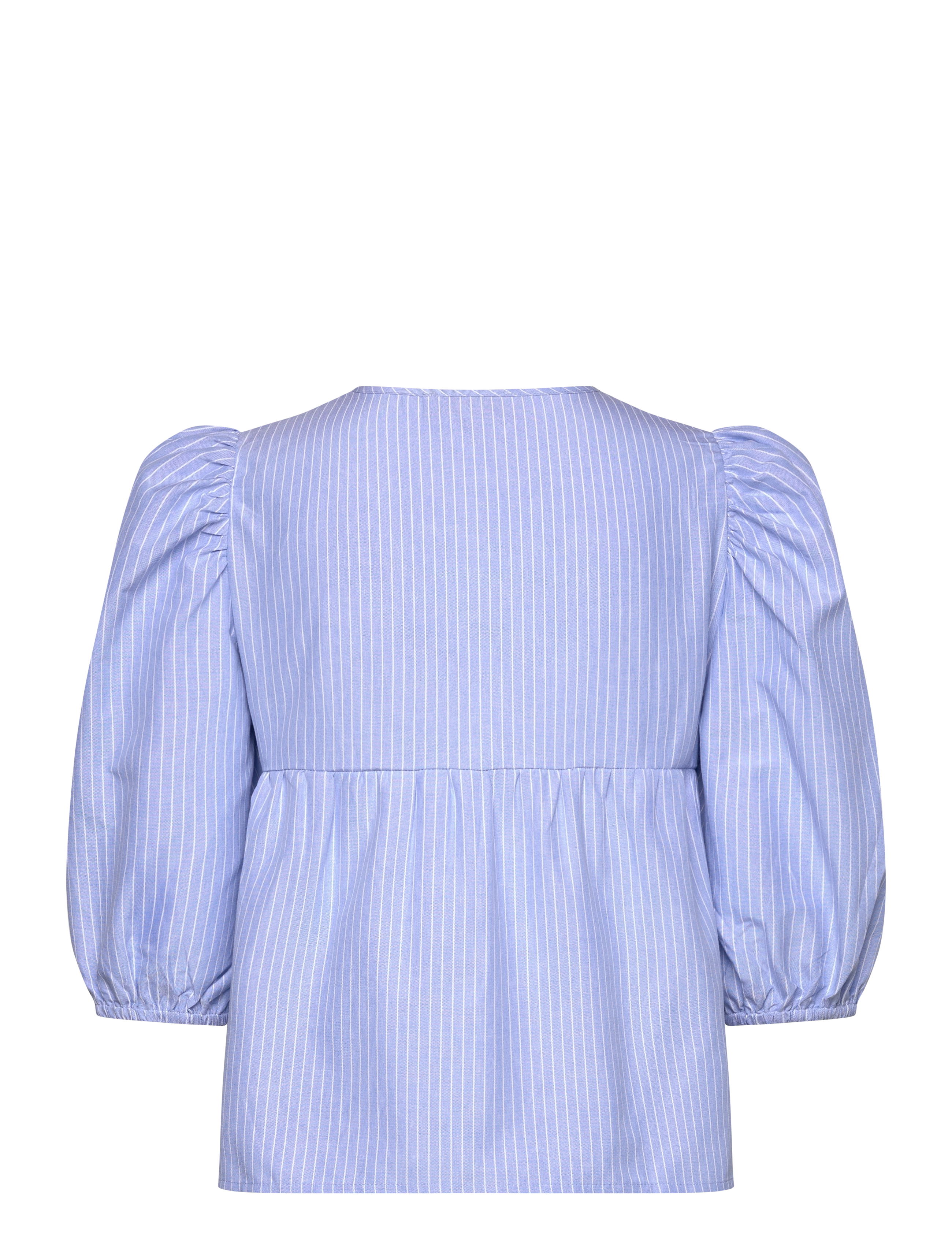 A-View - Betty blouse - kortærmede bluser - light blue/white stripe - 1