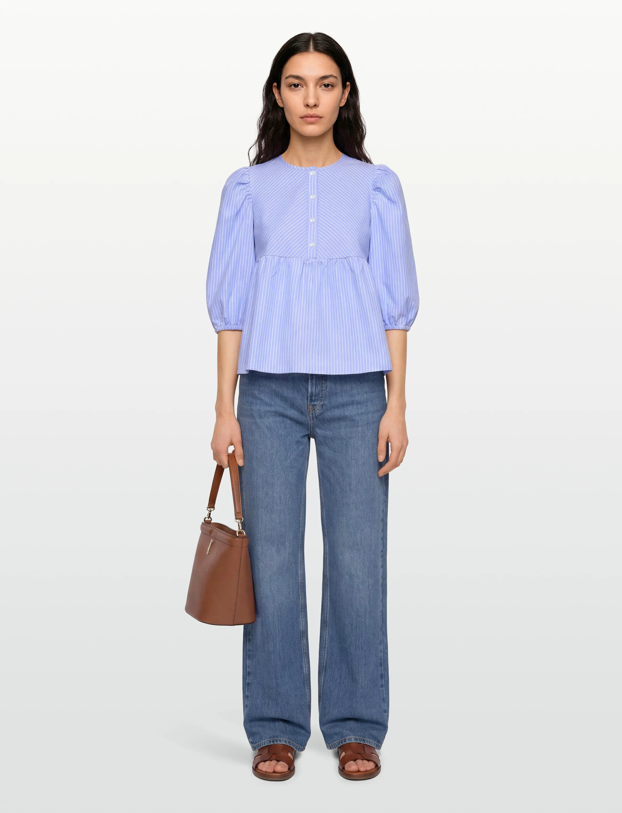 A-View Betty Blouse, 38, Blue, Bluser > Kortærmede, Dame