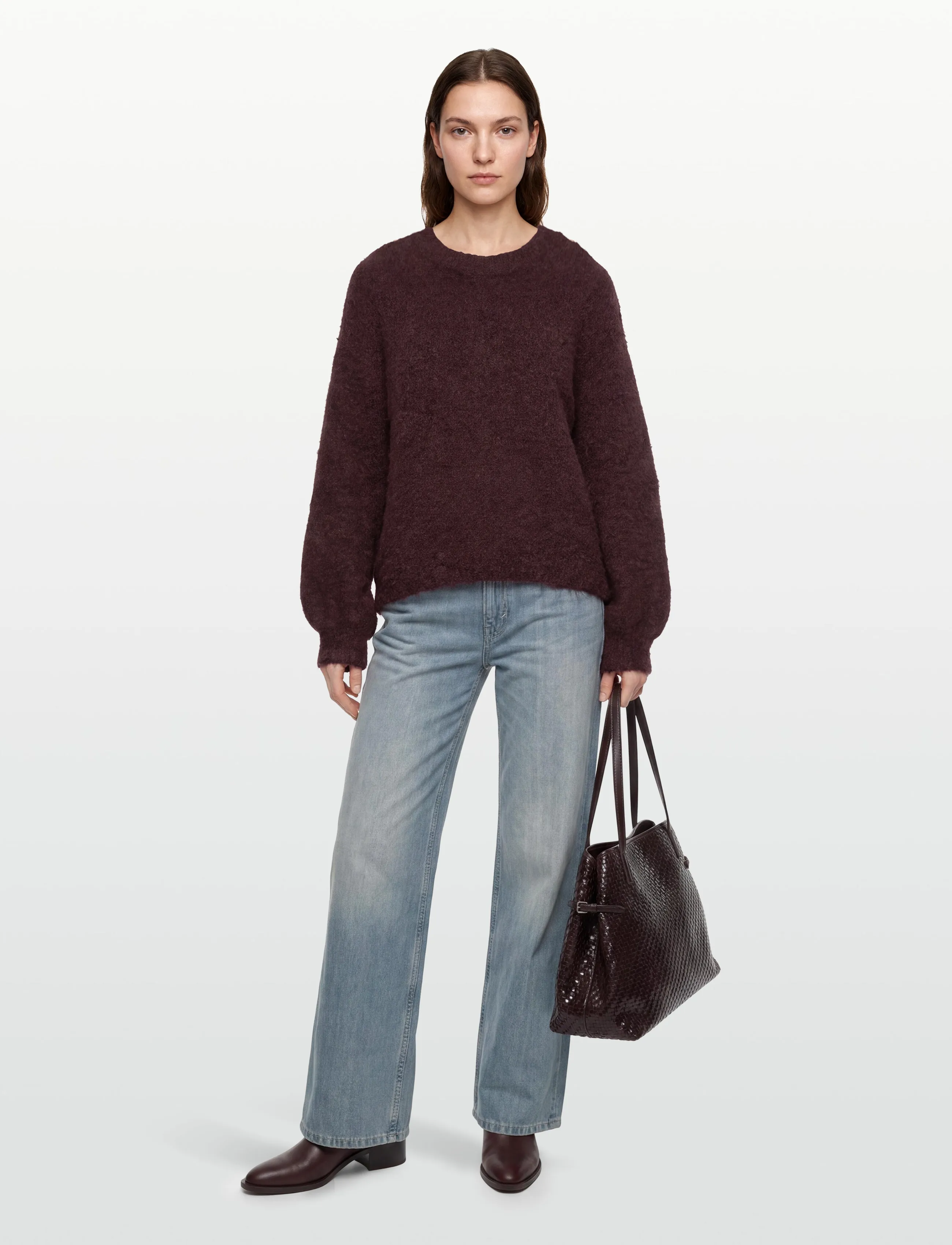 A-View Patrisia New Knit Pullover, Kvinder, Højhalset Strikket Pullover, Bordeaux, Str: XS