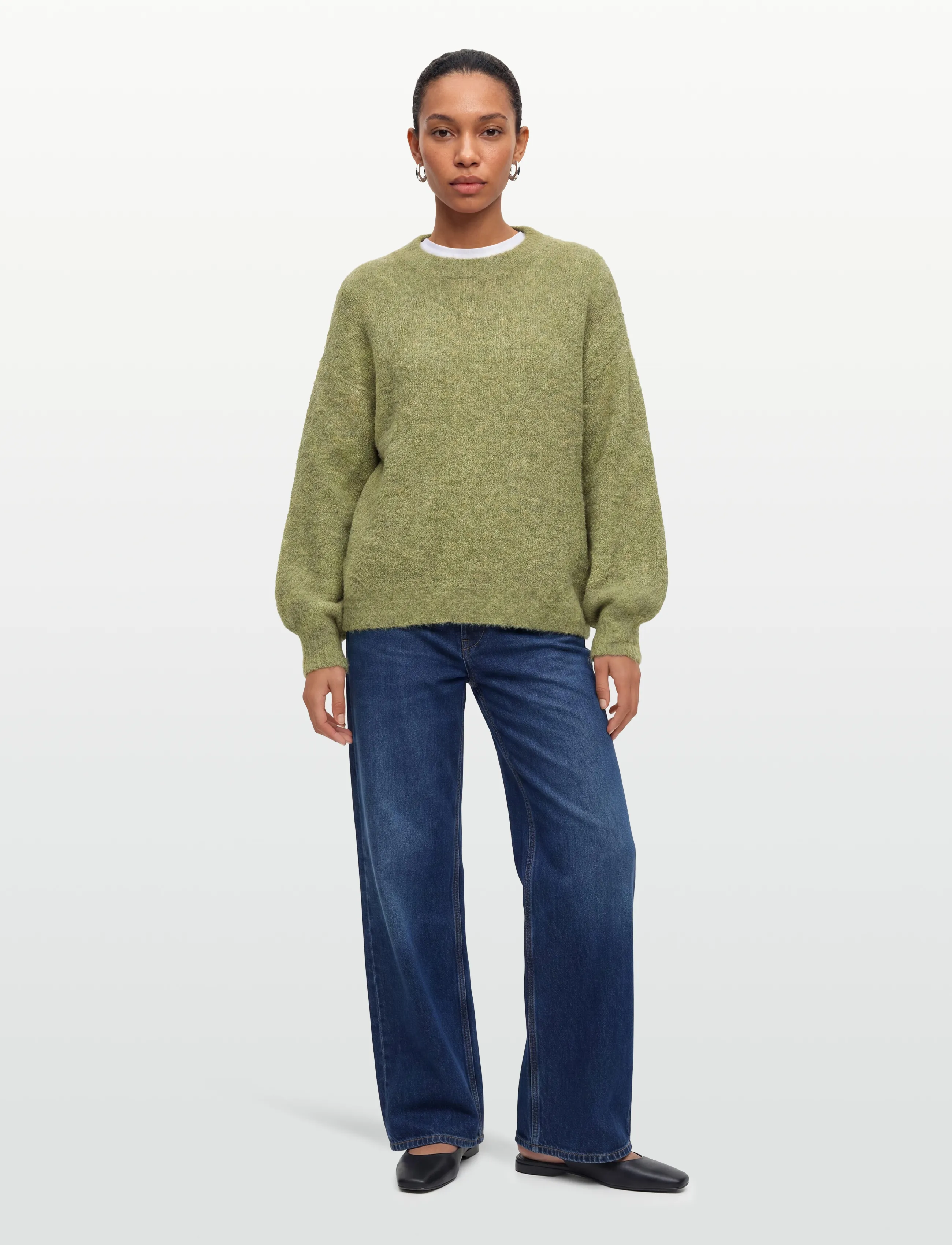 A-View Patrisia New Knit Pullover, Kvinder, Højhalset Strikket Pullover, Grøn, Str: XL