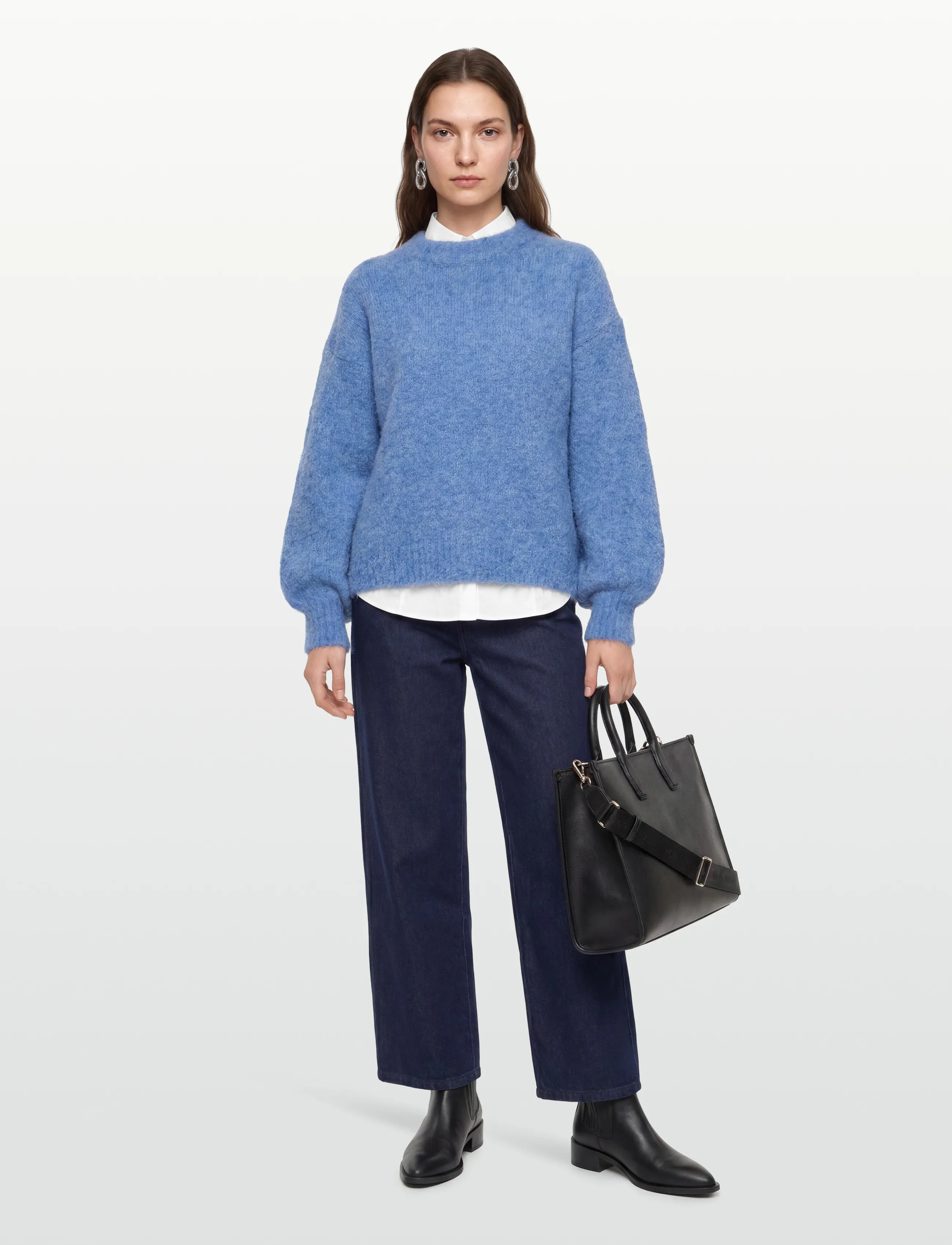 A-View Patrisia New Knit Pullover, XL, Blue, Strik > Trøjer, Dame