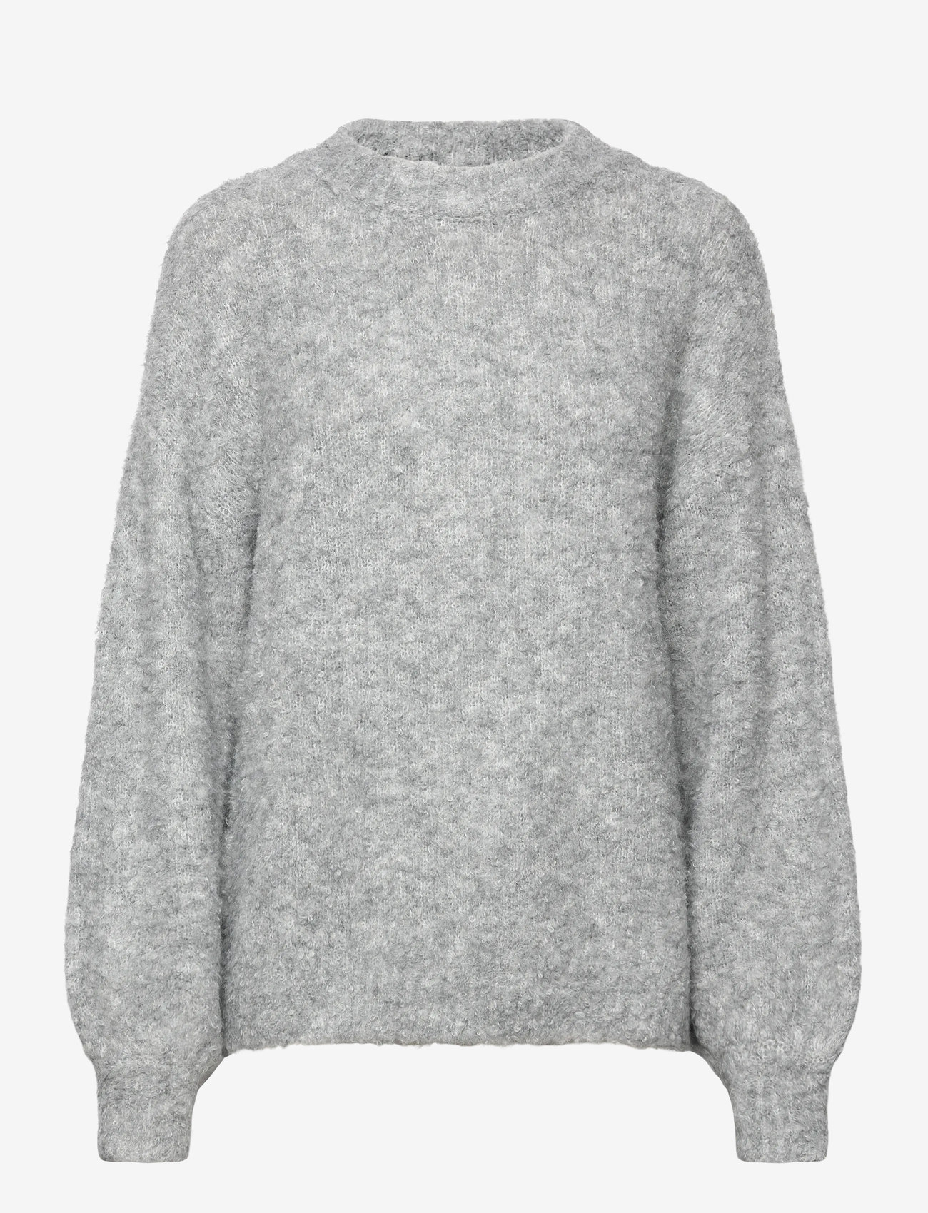 A-View - Patrisia new knit pullover - striktrøjer - medium grey melange - 0