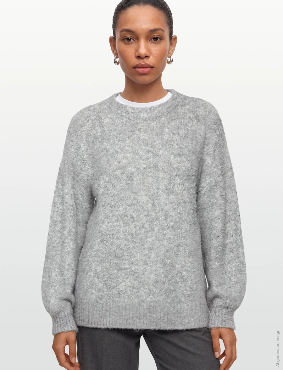 A-View - Patrisia new knit pullover - pullover - medium grey melange - 3
