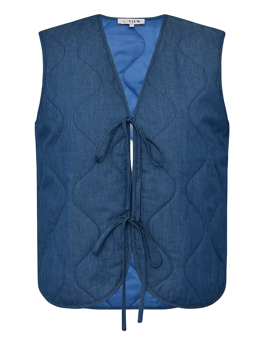 A-View - Kamma waistcoat - quilted vests - denim blue - 1