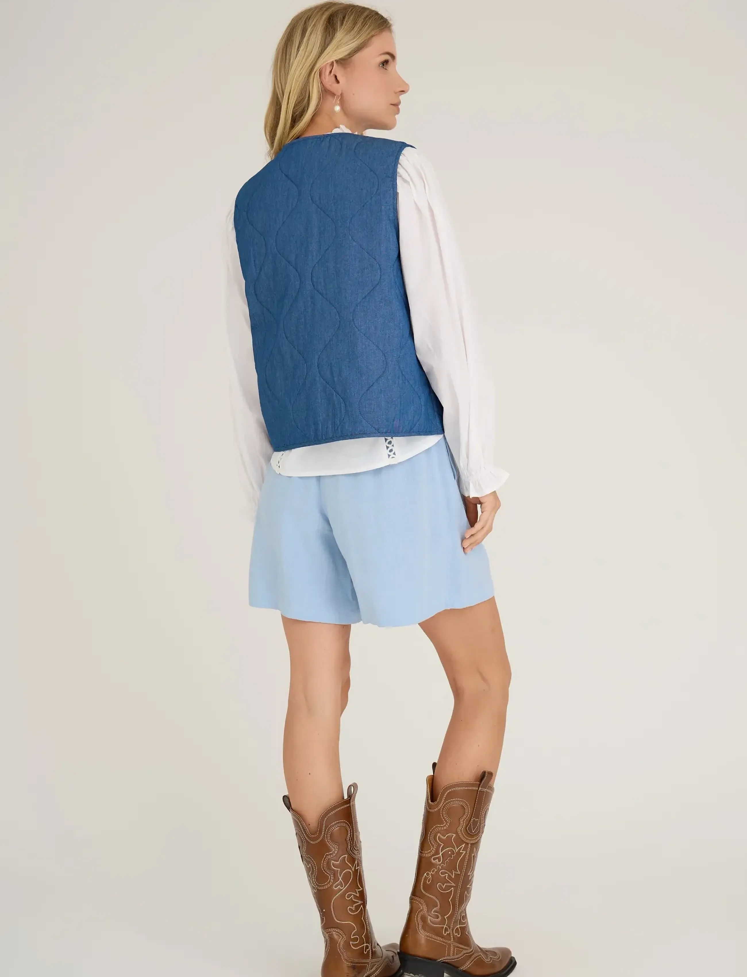 A-View - Kamma waistcoat - mouwloze vesten - denim blue - 3